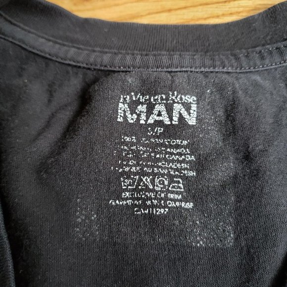 Black "La Vie en Rose" V-Neck Shirt - Picture 3 of 3